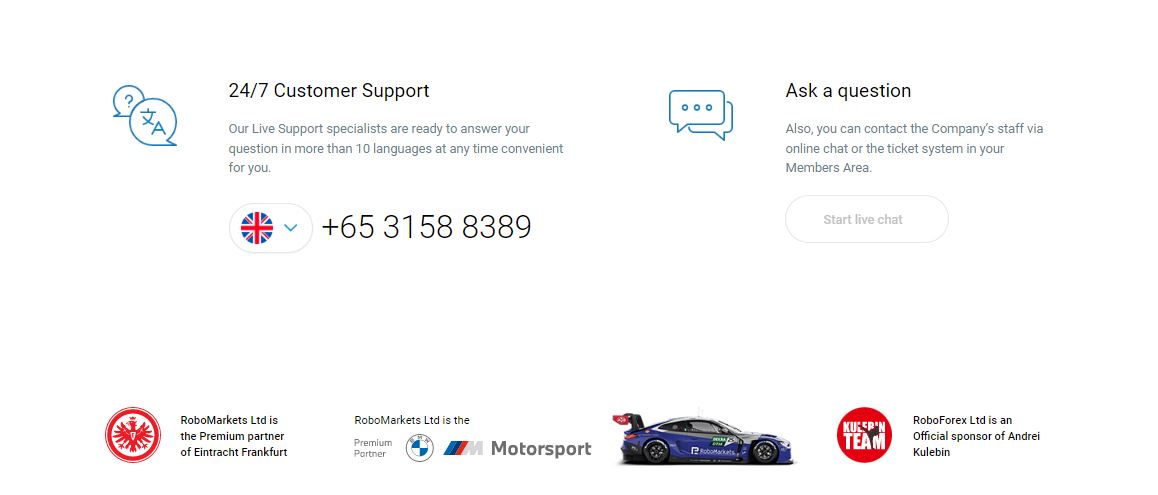robo forex contact